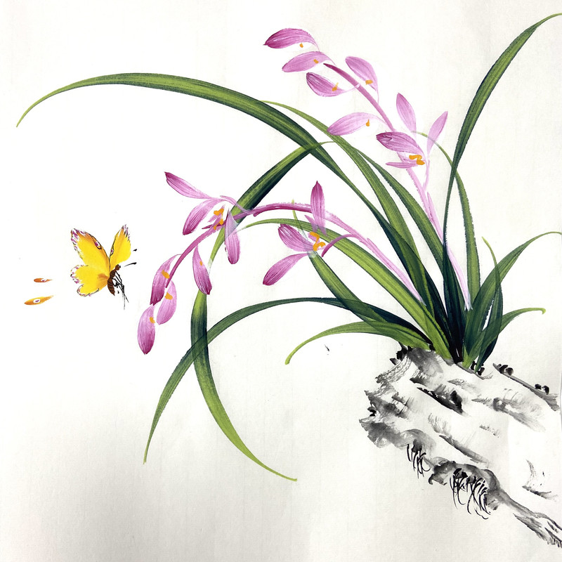 纯手绘国画兰花作品18元任选2幅