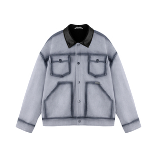 BJHG不计后果空气麂皮绒棉服男款冬厚款潮牌复古做旧保暖棉袄外套