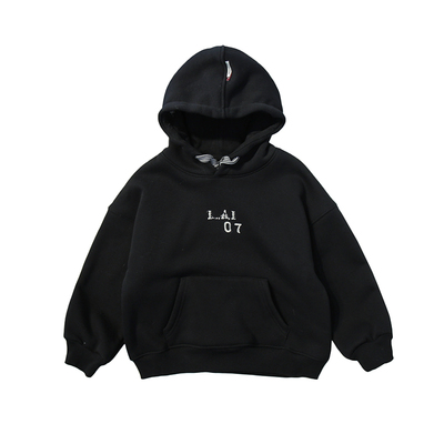 啦芙莱童装儿童一体绒加绒连帽卫衣25冬季新品男女童长袖上衣8065