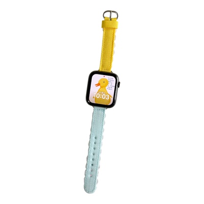 帆布蕾丝边尼龙适用iwatch表带