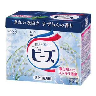 日本进口花王衣物清洁剂增白消臭柔顺酵素洗衣粉铃兰香味800g