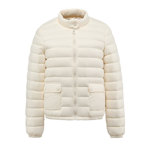 90绒排骨羽绒服女轻薄款短款小个子立领修身显瘦秋冬新款正肩外套