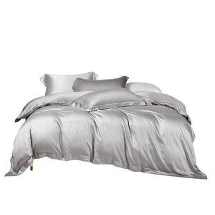 水星家纺100支超细旦天丝™提花套件莱赛尔轻奢四件套高端