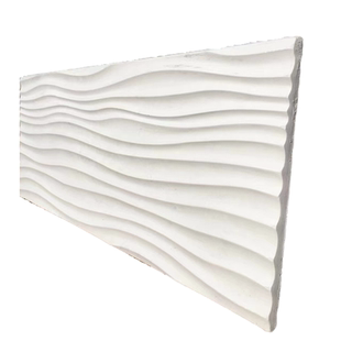 法式石膏波浪板石膏肌理板 grg波浪水波纹板背景墙文化砖吊顶装饰