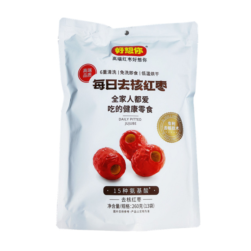 好想你即食无核枣260g独立袋装去核软甜红枣健康零食煮粥煲汤泡茶