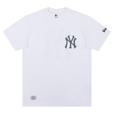 New Era纽亦华MLB系列新款腰果花运动短袖T恤男女NY纽约洋基队潮