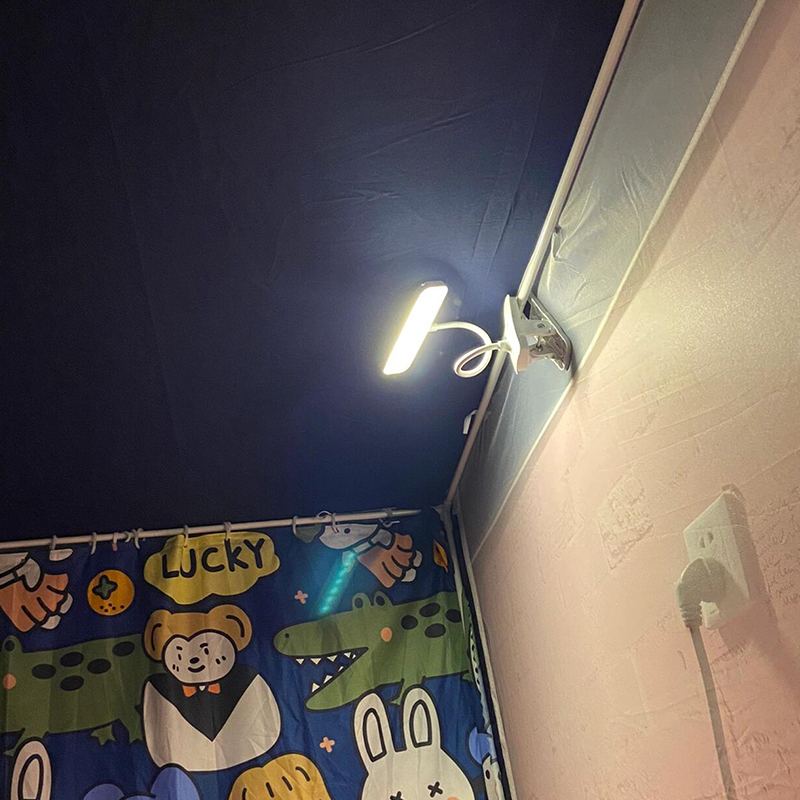大学宿舍上铺灯神器床帘悬挂床头护眼夹子小夜灯充电led阅读台灯