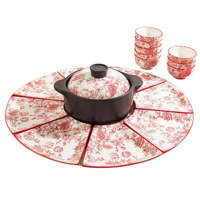 舍里陶瓷团圆饭拼盘餐具碗碟套装