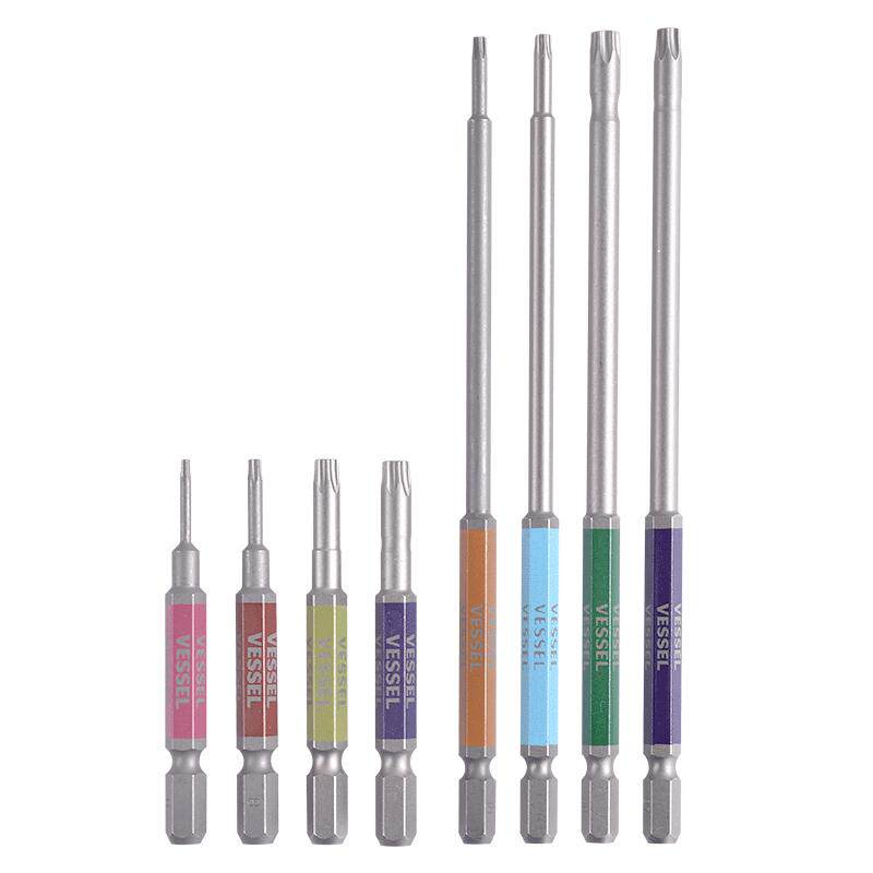 VESSEL梅花批头带孔日本进口威威强磁加长六角星型T8T10T15T20T25