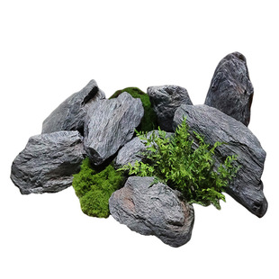 新中式仿真PU假山石庭院鱼缸造景装饰摆件创意山水景观落地摆件