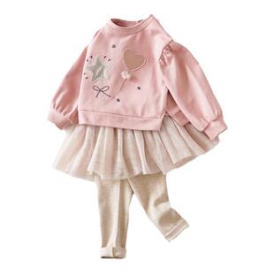 断码特价 小女童宝宝春装公主衣服裙裤两件套装婴幼儿外穿春秋2岁