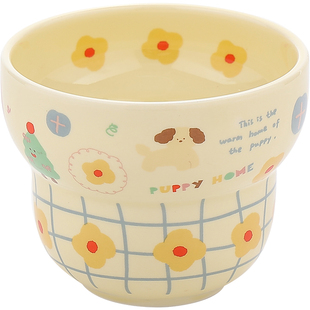 陶瓷可爱餐具家用好看的盘子饭碗女生高颜值一人食餐盘甜品碟杯子