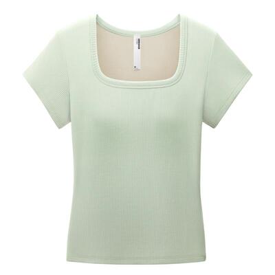 蕉内凉皮5系辣妹修身正肩t恤春夏