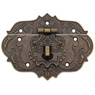 小号可锁面板扣木箱锁牌首饰盒复古搭扣木盒锁扣柜子锁仿古门配件