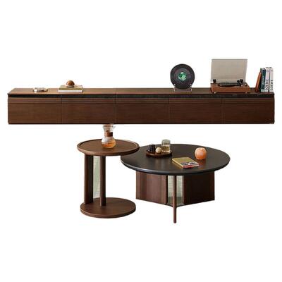 岩板中古风茶几组合复古家具
