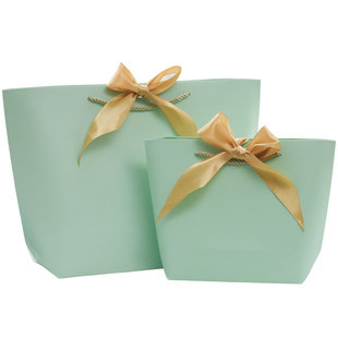 服装店纸袋定制礼品袋手提袋高级购物袋子化妆品礼物袋纯色包装袋