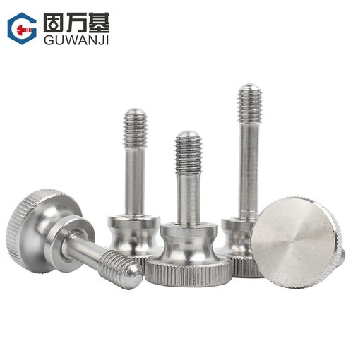 高头松不脱螺丝304不锈钢 手拧台阶螺栓大平头滚花半牙螺钉M3-M8