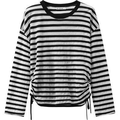 播商场同款航海轻薄长袖条纹针织T恤女夏季新款上衣BDS2SD2363