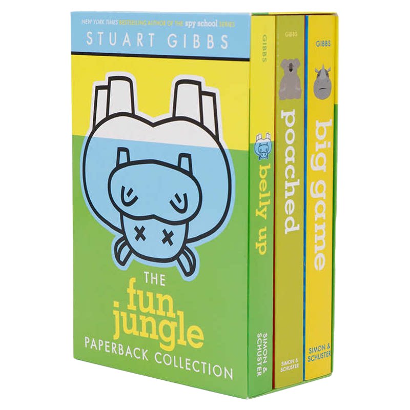 欢乐丛林3册 英文原版章节桥梁书 The Fun Jungle Collection 斯图亚特吉布斯8-12岁动物园侦探冒险神秘故事Spy School同作者