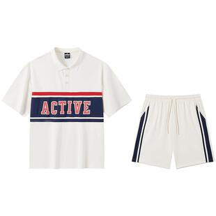 【巴斯克系列】特步男女款运动套装春夏学院风套装翻领休闲POLO衫