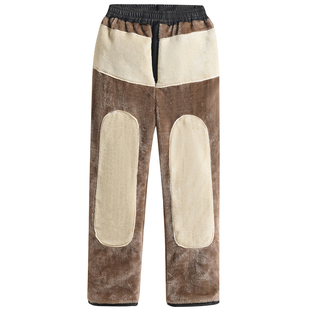 宽松皮裤男加厚加绒保暖男士pu皮裤子防水骑行穿工作服代驾防寒裤