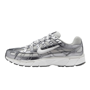 NIKE耐克女鞋春秋新款P-6000银灰复古老爹鞋网面跑步鞋IO3496-001