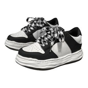 XJXY增高鞋黑白配色鞋子男鞋休闲鞋板鞋男款2025新款秋冬季运动鞋