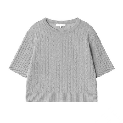 100%绵羊毛内搭打底半袖针织衫