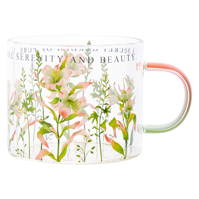 川岛屋高硼硅玻璃杯子高颜值水杯