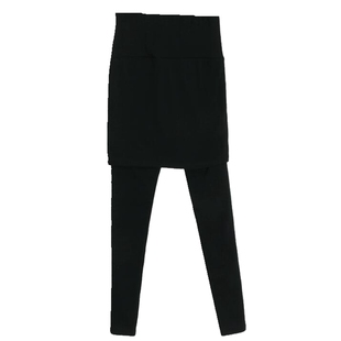 孕妇打底裤春秋韩国代购纯棉新款防走光短裙一体假两件托腹长裤裙