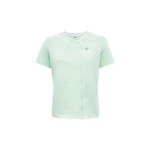 绫致ONLY2025春夏休闲不对称领口正肩合身短袖T恤女时尚潮