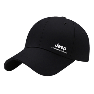 jeep吉普鸭舌帽男款秋冬户外休闲硬顶纯棉帽子大头围加厚棒球帽男