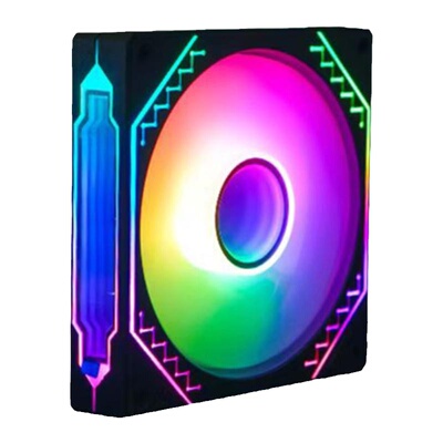 凌镜四代PRO幻彩发光机箱风扇12CM支持神光棱镜ARGBPWM温
