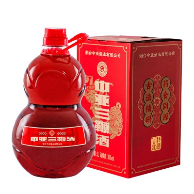 正品中亚三鞭酒经典葫芦3L特质酒中亚酒业自饮 烟台三鞭三种至宝