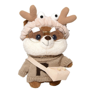 可爱柴犬毛绒小包包女2025新款卡通玩偶包百搭ins链条单肩斜挎包