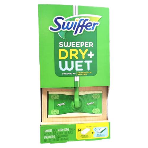 美国Swiffer宝洁吸尘干湿平板电动喷水拖把免洗干巾干湿巾除尘掸