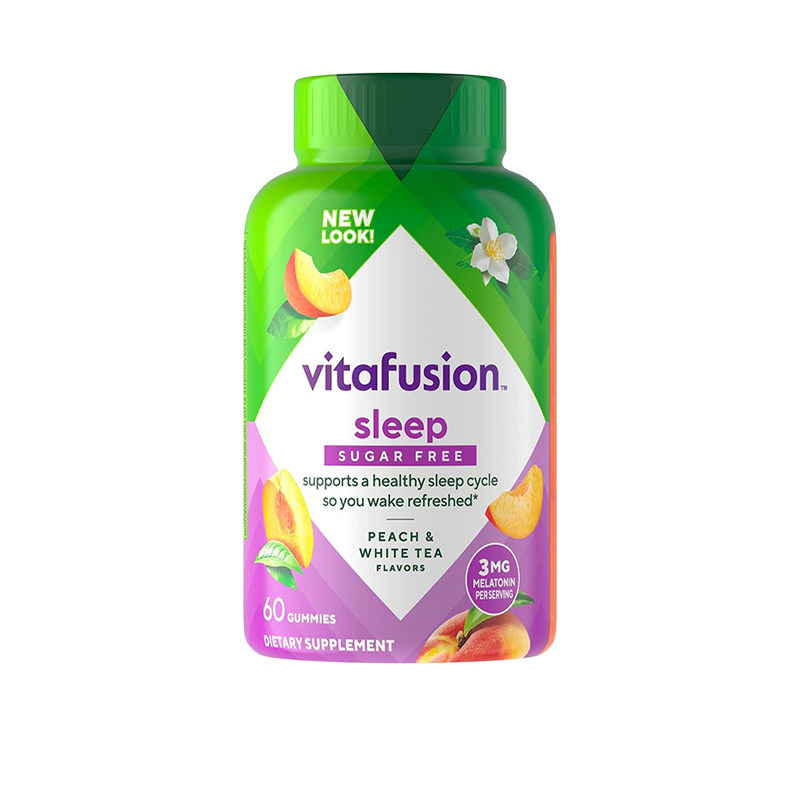 美国Vitafusion褪黑素软糖睡眠熬夜助眠倒时差sleep well60粒/瓶