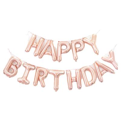 13pcs/set  Happy Birthday Letter Foil Balloons banner baby s