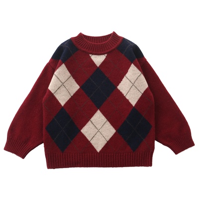 洪叶云台100%纯山羊绒儿童羊绒衫