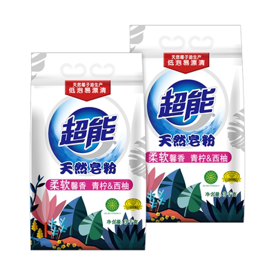 国货超能天然皂粉3kg×2袋×1组