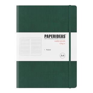 PAPERIDEAS大码空白本A4手帐本绑带本大笔记本文具16K大本子加厚文艺刻字定制LOGO空白本子笔记本可企业定制