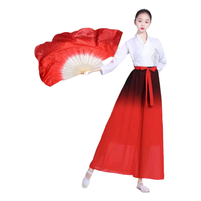 雪龙吟舞蹈演出服万疆扇子舞表演