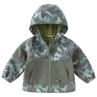 戴维贝拉男童防水透湿外套2026春装新款宝宝衣服儿童迷彩上衣童装
