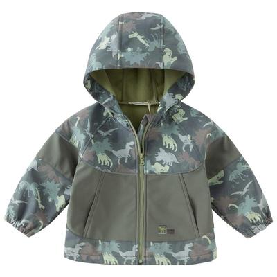 戴维贝拉男童防水透湿外套2025秋装新款宝宝衣服儿童迷彩上衣童装