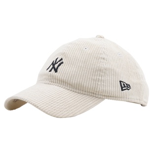 韩国代购NEWERA纽亦华帽子灯芯绒940NY小标冬季保暖棒球帽奶白色