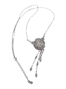 魅芽仙骨浮游玫瑰流苏锁骨链