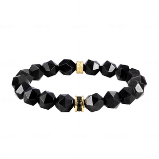 AWNL如意转轮黑曜石手链男款小众补水生日礼物送男友