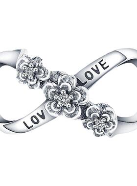 跨境欧美热卖 时尚LOVE爱意绵绵串饰 铜镀银 DIY潘家珠子手链串珠