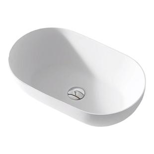 特拉维尔人造石台上盆洗手盆家用PMMA哑光椭圆形卫生间阳台洗面盆