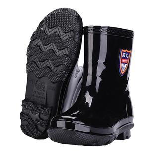 回力雨鞋男士短筒雨靴防滑户外男款耐磨防水鞋加绒加厚洗车胶鞋